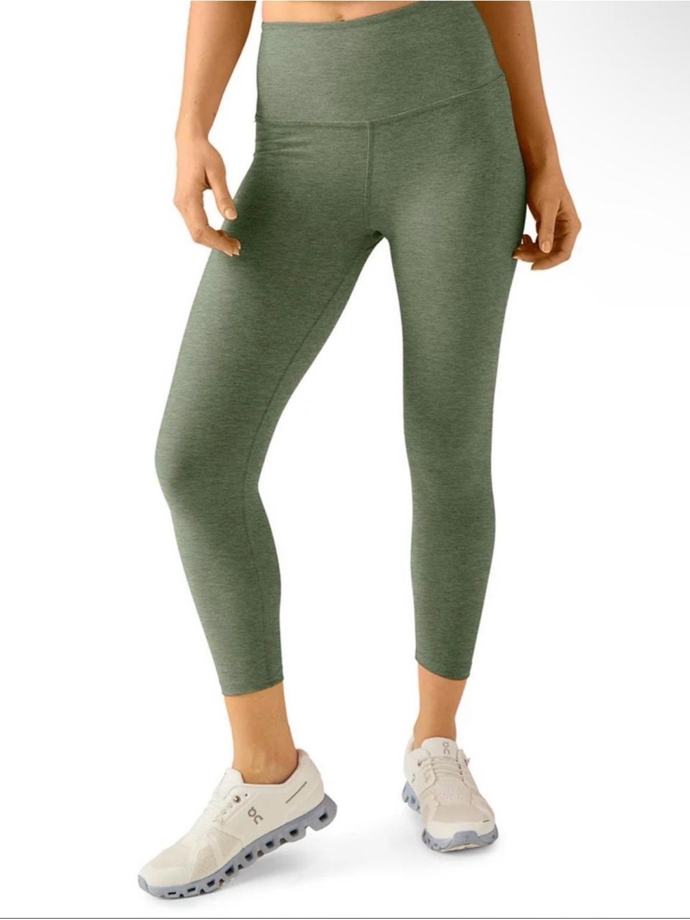 Beyond Yoga Olive Green Heather High-Rise Leggings